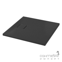 Квадратний душовий піддон із сифоном Cersanit Tako Slim CET B459 900х900 матовий чорний