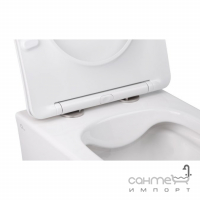 Подвесной безободковый унитаз с сидением дюропласт slim softclose Qtap Swan QT16332197W (QTSWAWHI2197)