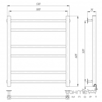 Водяной полотенцесушитель Элна-Сервис Лесенка Люкс 6 605х530х70 хром