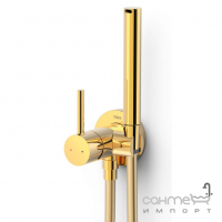 Гигиенический душ скрытого монтажа с смесителем Tres Max 134123OR золото