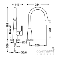 Смеситель для кухни с сенсорным включением Tres Standart 9244601 хром