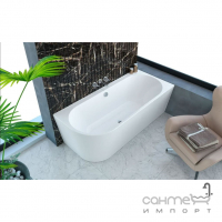 Асиметрична акрилова ванна з панеллю та сифоном Kolpa-San Dream L 180x80 SP біла, лівостороння