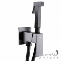 Гигиенический душ с смесителем скрытого монтажа Globus Lux GLM-0-106MIX-Graphite графит
