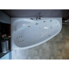 Гідро-аеромасажна ванна з передньою панеллю Rialto Como L 170x100 Hydro Uno Meno Aero Line ліва, форсунки хром