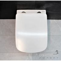 Підвісний безободковий унітаз із сидінням дюропласт softclose Dusel Byron DWHT10202130 білий