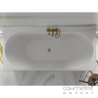 Встраиваемая ванна из литого мрамора Miraggio Tasmania Miramarble Matt 1800x800 матовая белая