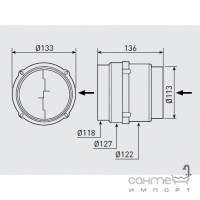 Зворотний клапан для витяжних кухонних вентиляторів Soler&Palau CM-130