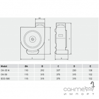 Вытяжной кухонный вентилятор Soler&Palau CK-50 230V 50 белый