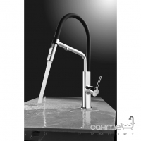 Змішувач для кухні з гнучким виливом та виливом для фільтрованої води Devit Aqua 91226 хром/чорний