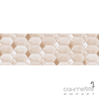 Настінна плитка декор Ceramica Deseo Violeta Crema Decor 900x300