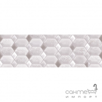 Настінна плитка декор Ceramica Deseo Violeta Silver Decor 900x300