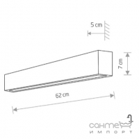 Светильник Nowodvorski Straight Led Wall S 7565 серебро