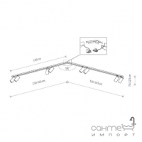 Спот Nowodvorski Mono Corner VII 2x150 7721 черный