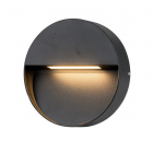 Вбудований настінний вуличний LED-світильник Azzardo Casoria R 6W AZ4366 чорний