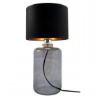Настольная лампа Zuma Line Samasun 5505BKGO темное стекло/черная ткань