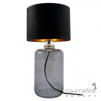 Настольная лампа Zuma Line Samasun 5505BKGO темное стекло/черная ткань