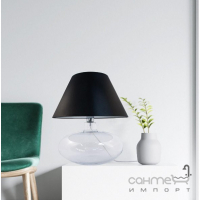 Настольная лампа Zuma Line Mersin 5513BK прозрачное стекло/черная ткань