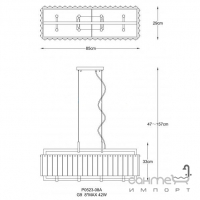 Люстра Zuma Line Palace P0523-08A-U8AC золото/прозоре скло