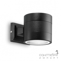 Настенный уличный светильник Ideal Lux Snif AP1 Round Nero 61450 черный