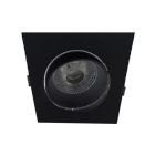Врізний квадратний точковий світильник Westlight LED 12W WL-320-1 BK чорний