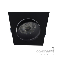 Врезной квадратный точечный светильник Westlight LED 12W WL-320-1 BK черный