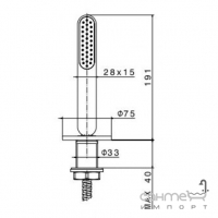 Ручний душ з тримачем для врізного змішувача Newform Newform Linfa II 65893.21.018 хром