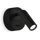 Настенный прикроватный светильник Ideal Lux Bean Round AP 3W 260617 черный