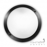 Настенный уличный светильник Ideal Lux Polar-1 AP1 Nero 96674 белый/черный