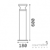Вуличний світильник-стовп Ideal Lux Torre PT1 H60 162492 антрацит