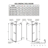 Двері душової кабіни Radaway Euphoria G 812Lx2000 383812-01L хром/прозоре скло