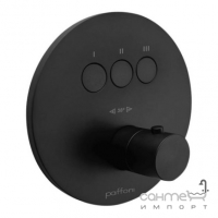 Змішувач-термостат прихованого монтажу на 3 споживачі Paffoni Compact Box CPT019NO матовий чорний