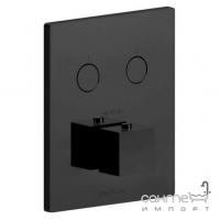 Змішувач-термостат прихованого монтажу на 2 споживачі Paffoni Compact Box CPT518NO матовий чорний