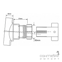 Вертикальна муфта для каналізаційних труб 110/50mm McAlpine BOSSCONN110-50-GR