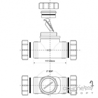 Горизонтальний зворотний клапан 50мм McAlpine Z2850-NRV