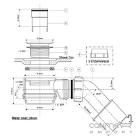 Линейный душевой трап McAlpine CD700-B-NT+CD-HC26-65 решетка нержавеющая сталь