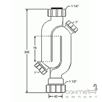 Сифон для раковини трубний 1 1/4х40 McAlpine 5342