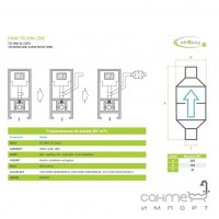 Внутриканальная вытяжка airRoxy BioVent 05-084 52 м3/ч для инсталляций Cersanit