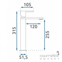 Смеситель для раковины высокий Rea Flip REA-B2006 хром