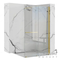 Бездверная душевая кабина Rea Cortis 100 REA-K8484 золото/прозрачное стекло
