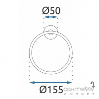 Кольцо для полотенец Rea Mist REA-80028 матовое черное