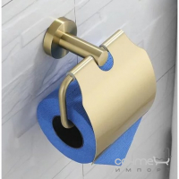 Тримач для туалетного паперу з кришкою Rea Oste REA-80080 золото
