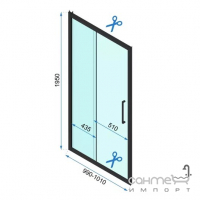 Душевая дверь в нишу Rea Rapid Slide 100 REA-K5600 профиль хром/прозрачное стекло