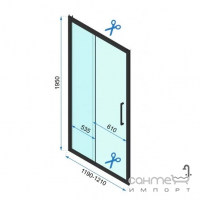 Душевая дверь в нишу Rea Rapid Slide 120 REA-K560 профиль хром/прозрачное стекло