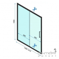 Душові двері в нішу Rea Rapid Slide 140 REA-K5604 профіль хром/прозоре скло