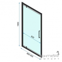 Душевая дверь в нишу Rea Rapid Swing 90 REA-K5606 профиль хром/прозрачное стекло