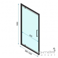 Душові двері в нішу Rea Rapid Swing 100 REA-K5607 профіль хром/прозоре скло