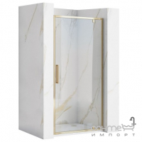 Душевая дверь в нишу Rea Rapid Swing 90 REA-K5618 профиль золото/прозрачное стекло