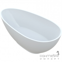 Асиметрична окрема ванна з штучного каменю Vayer Carina 1700x850 біла