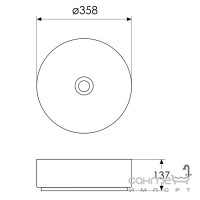 Кругла тонкостінна раковина на стільницю Imprese i11102 біла
