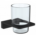 Подвесной стакан Volle Solo 2510.220104 de la noche матовый черный/прозрачное стекло